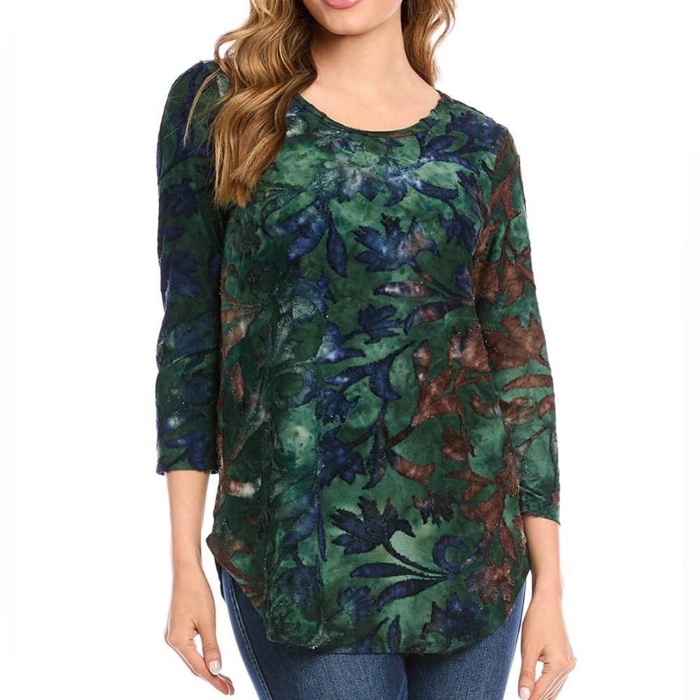 NWT - Karen Kane Long sleeve Burnout Top
